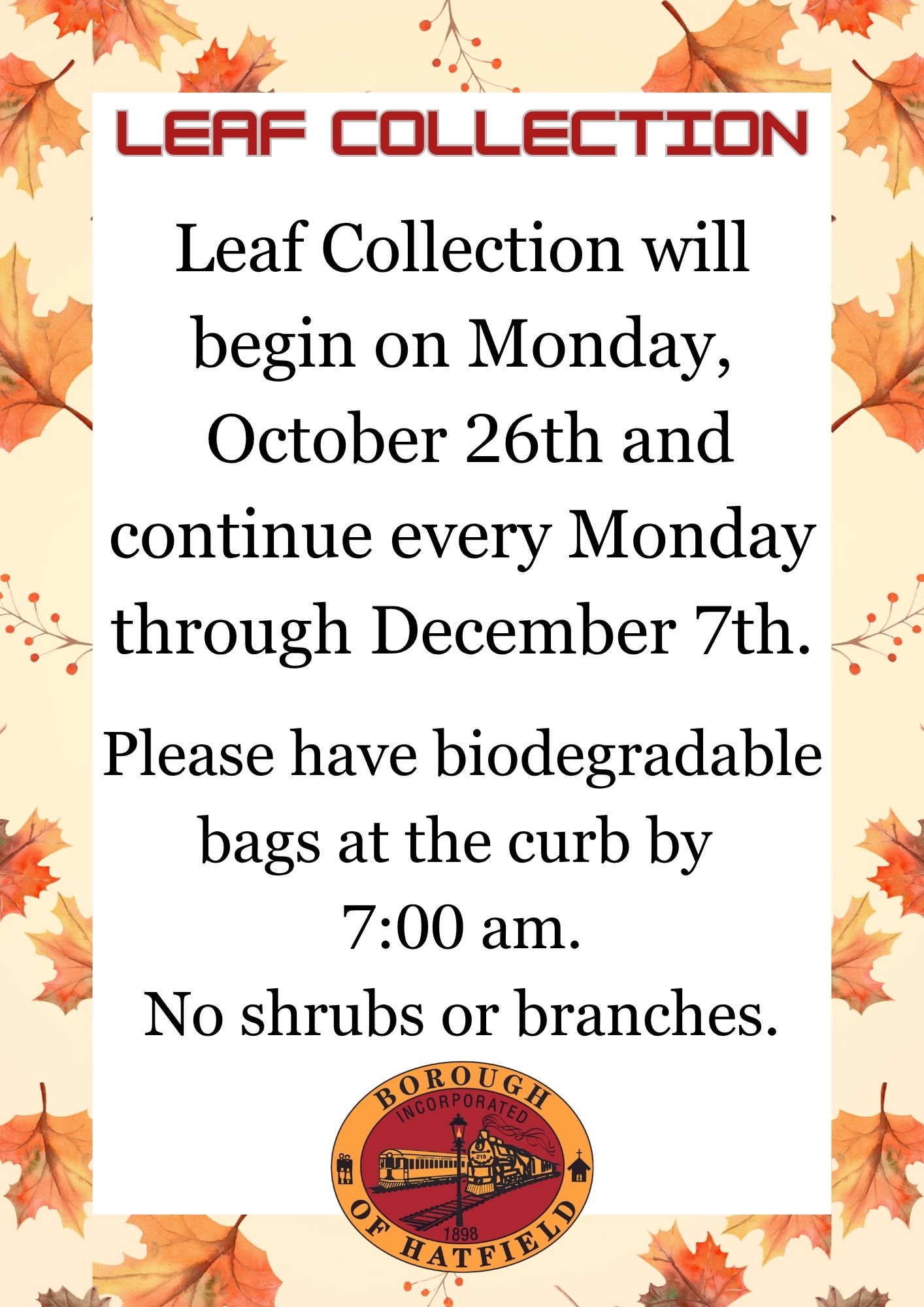 Leaf Pick-Up!